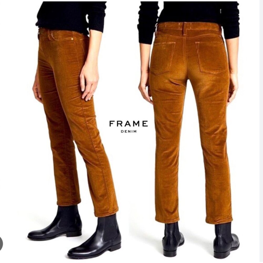 FRAME Corduroy Le High Straight Pants Size 27